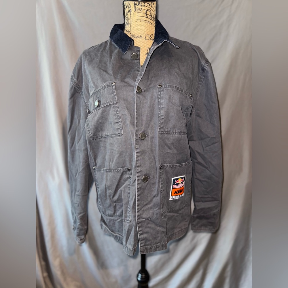 Red Bull KTM Racing TeamGray Military Field Jacket with Weather-Resistant Finish